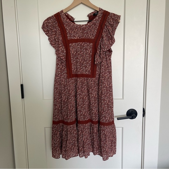 NWT Madewell Flutter-Sleeve Mini Dress in Cottage Garden - Picture 6 of 10